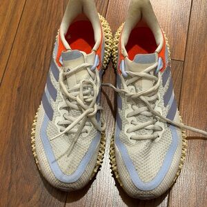 Adidas Cream and Blue Running Shoes